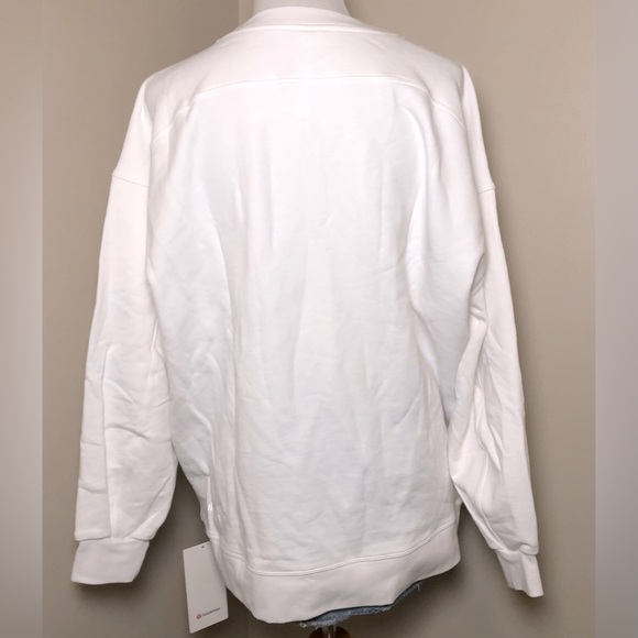 NWT Lululemon Perfectly Oversized White Crew Sweatshirt,Size-10 - Picture 3 of 11